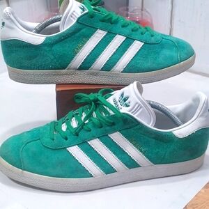 Adidas Gazelle M10.5 Emerald Green Suede
